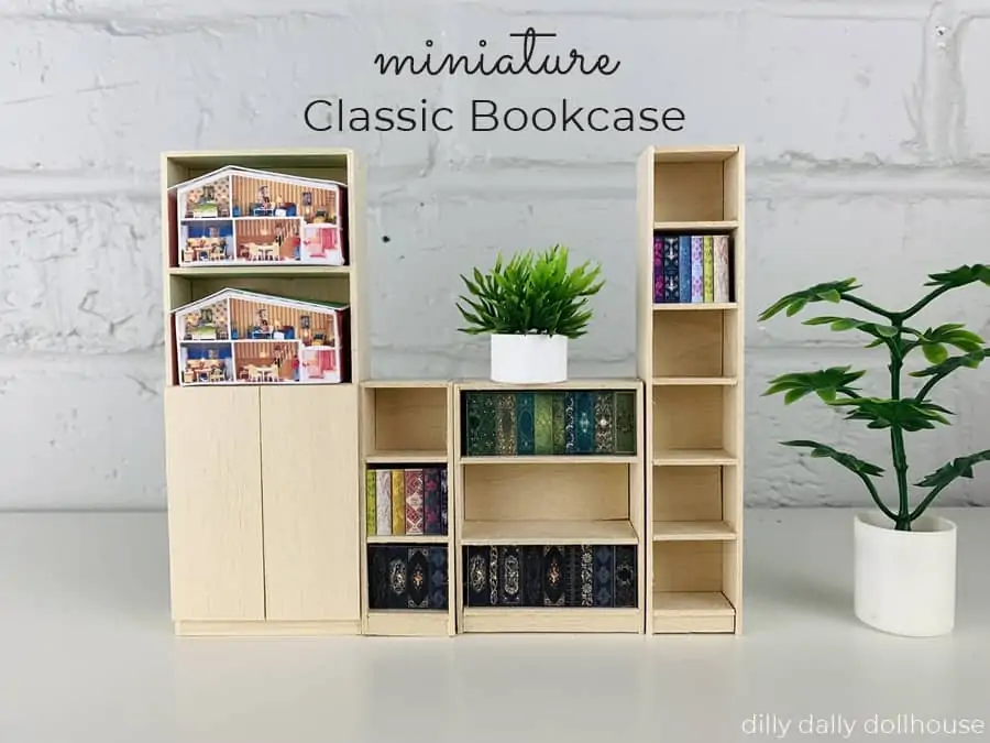 dollhouse miniature classic bookcases